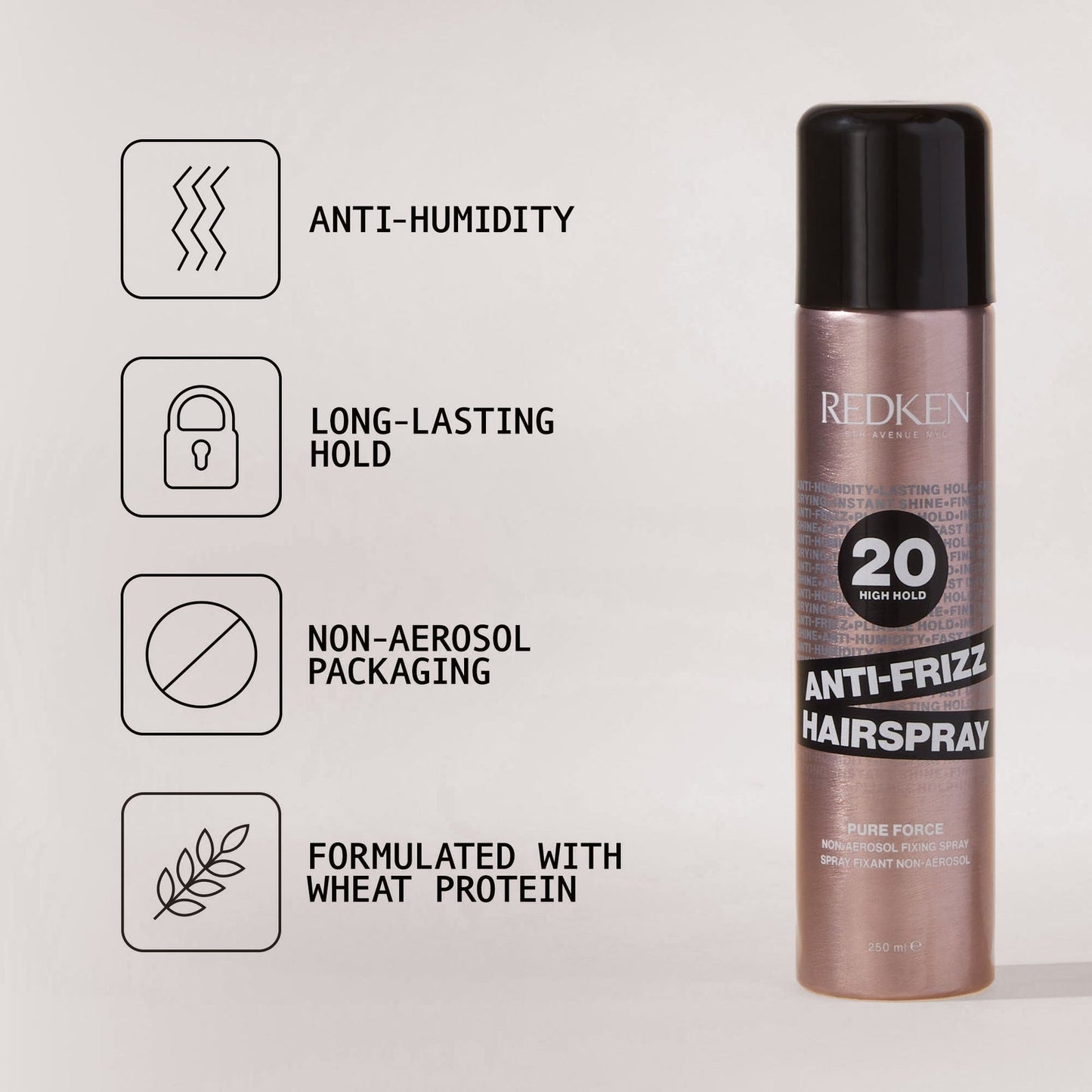 Redken Anti Frizz Hairspray Humidity Resistant High Hold 250ml
