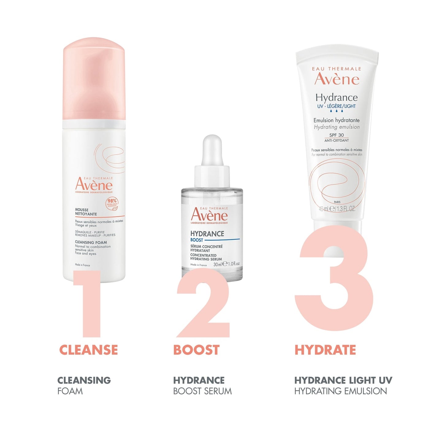 Avène Hydrance Light-UV Hydrating Emulsion SPF 30 Moisturiser for Dehydrated Skin 40ml