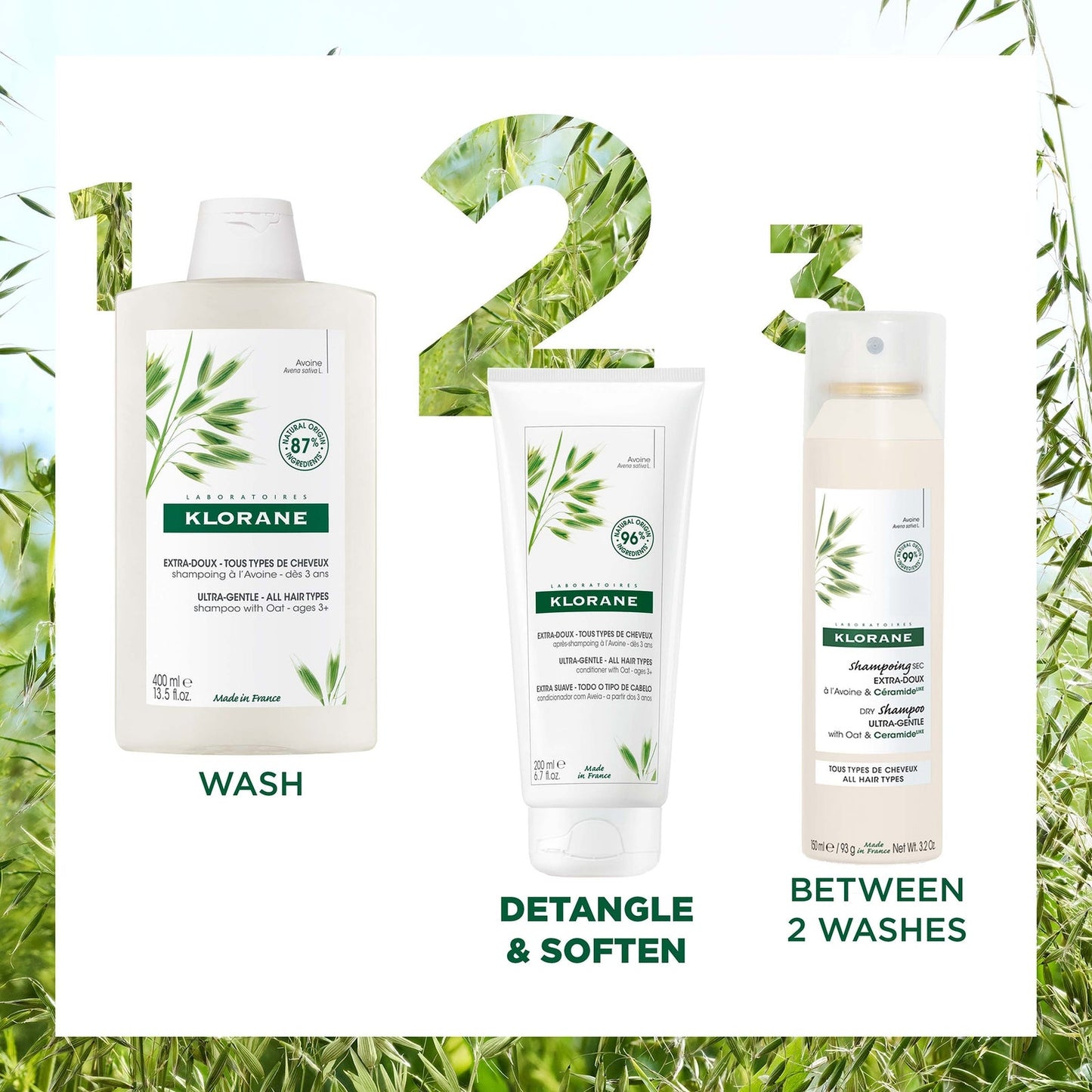 KLORANE Softening Conditioner with Oat Milk for All Hair Types 200ml