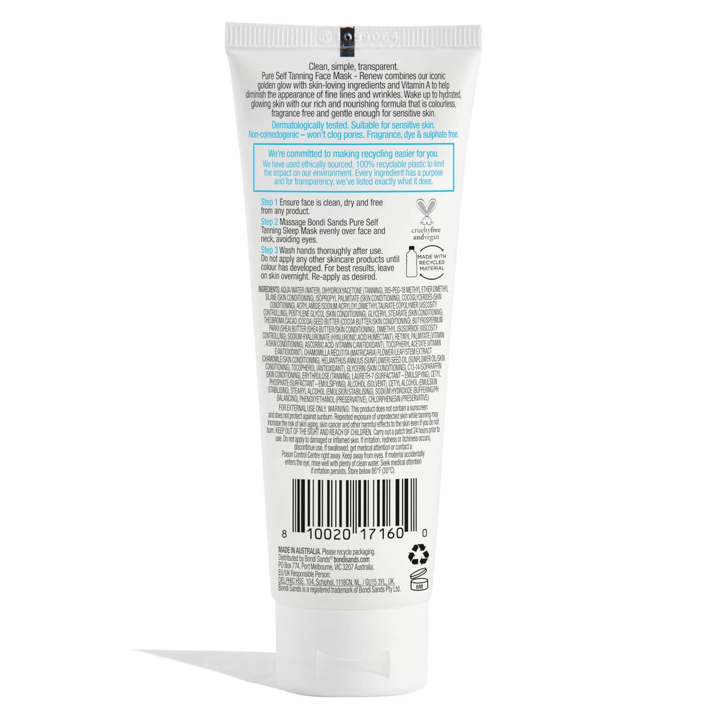 Bondi Sands Pure Self Tanning Sleep Mask Renew