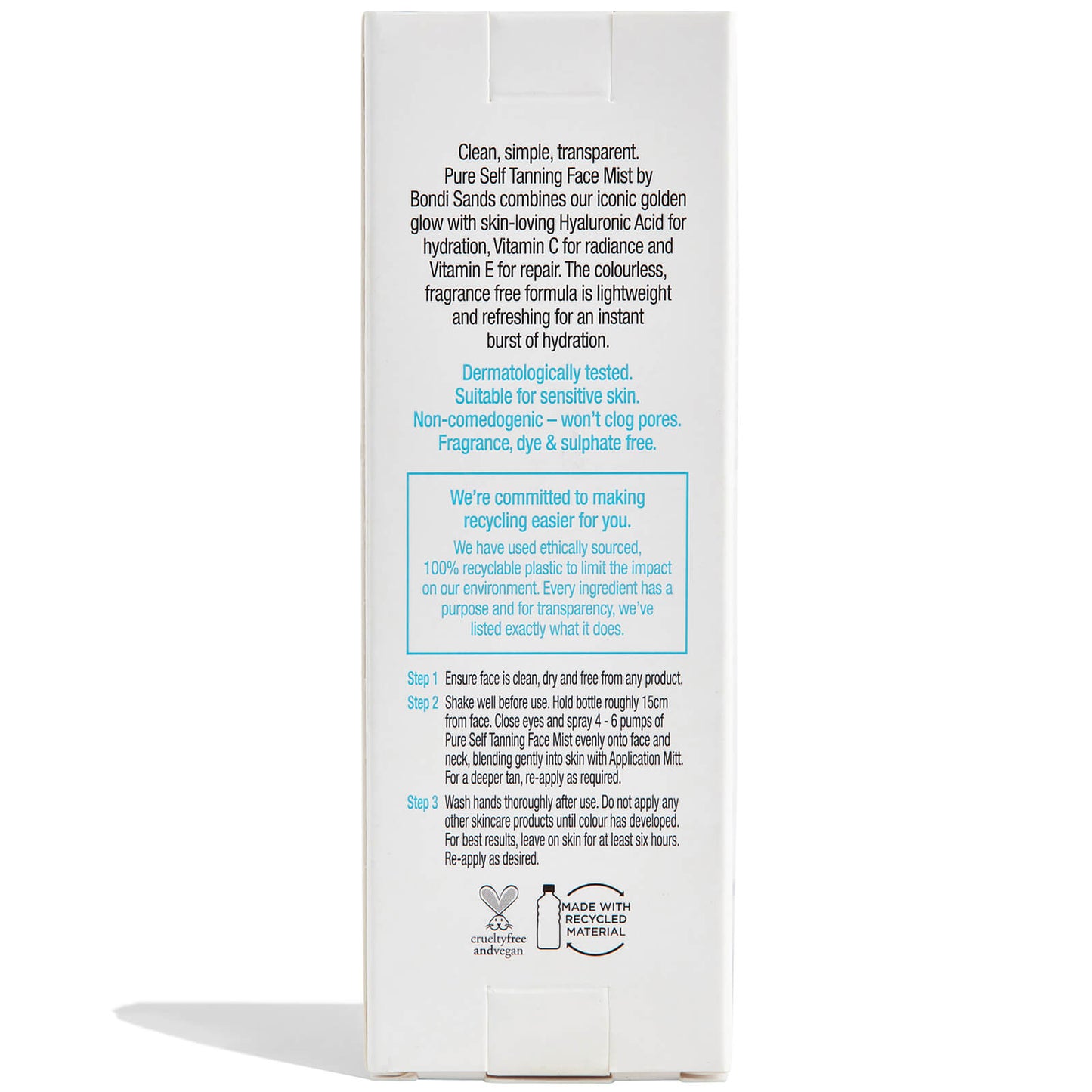 Bondi Sands Pure Bondi Sands Pure Self Tanning Face Mist Repair