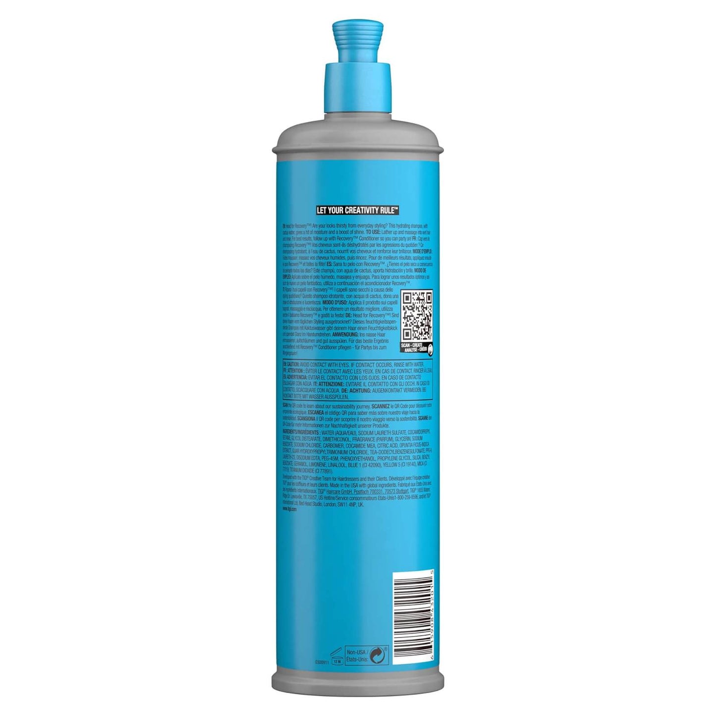Bed Head by TIGI Recovery Moisturising Shampoo for Dry Hair 600ml