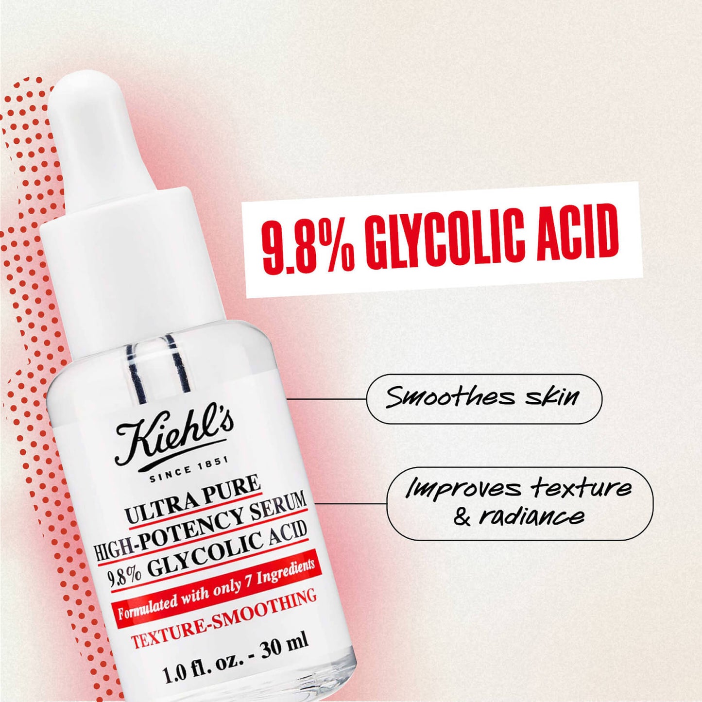 Kiehl’s Pure Serum Ultra Pure High-Potency Serum 9.8% Glycolic Acid