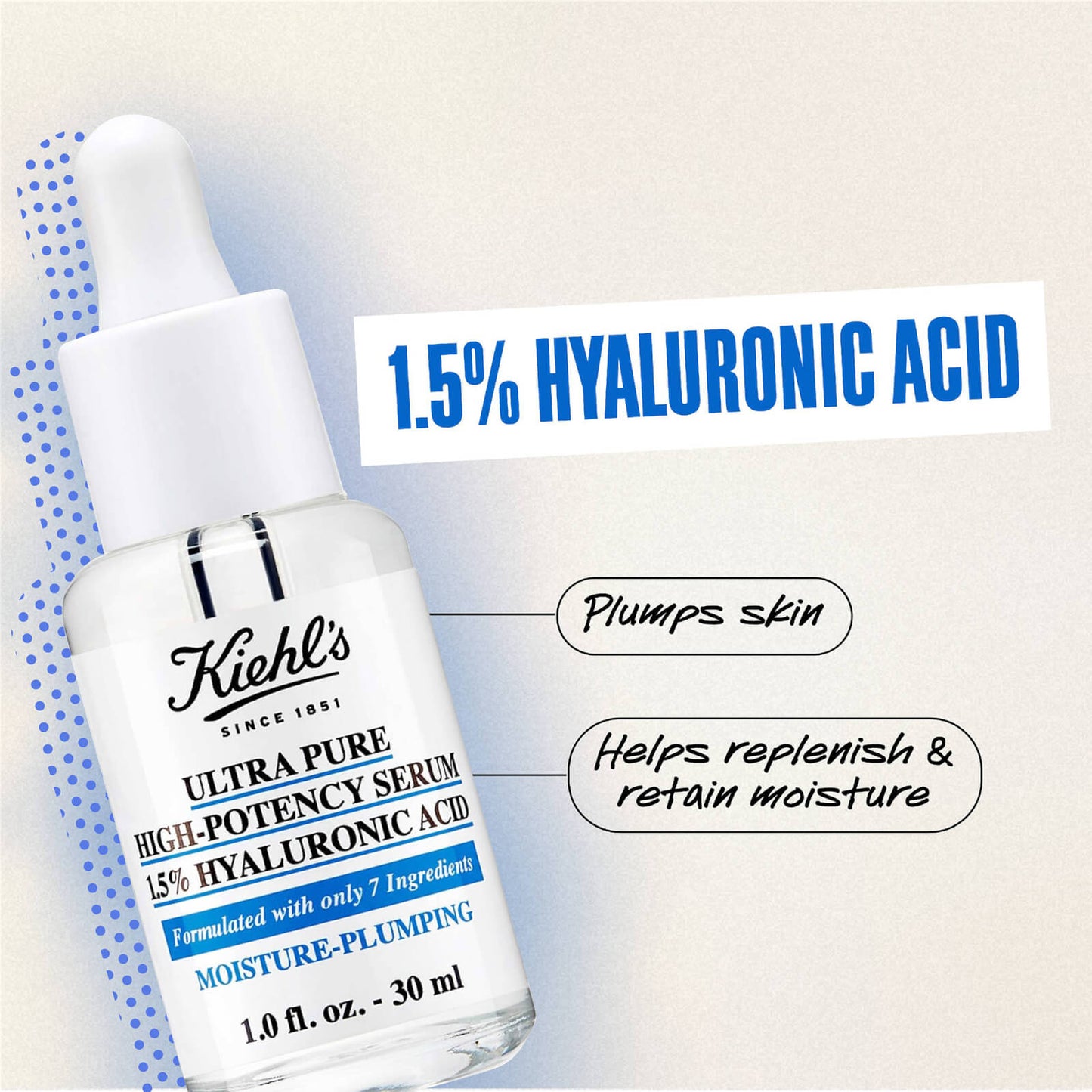 Kiehl’s Pure Serum Ultra Pure High-Potency Serum 1.5% Hyaluronic Acid