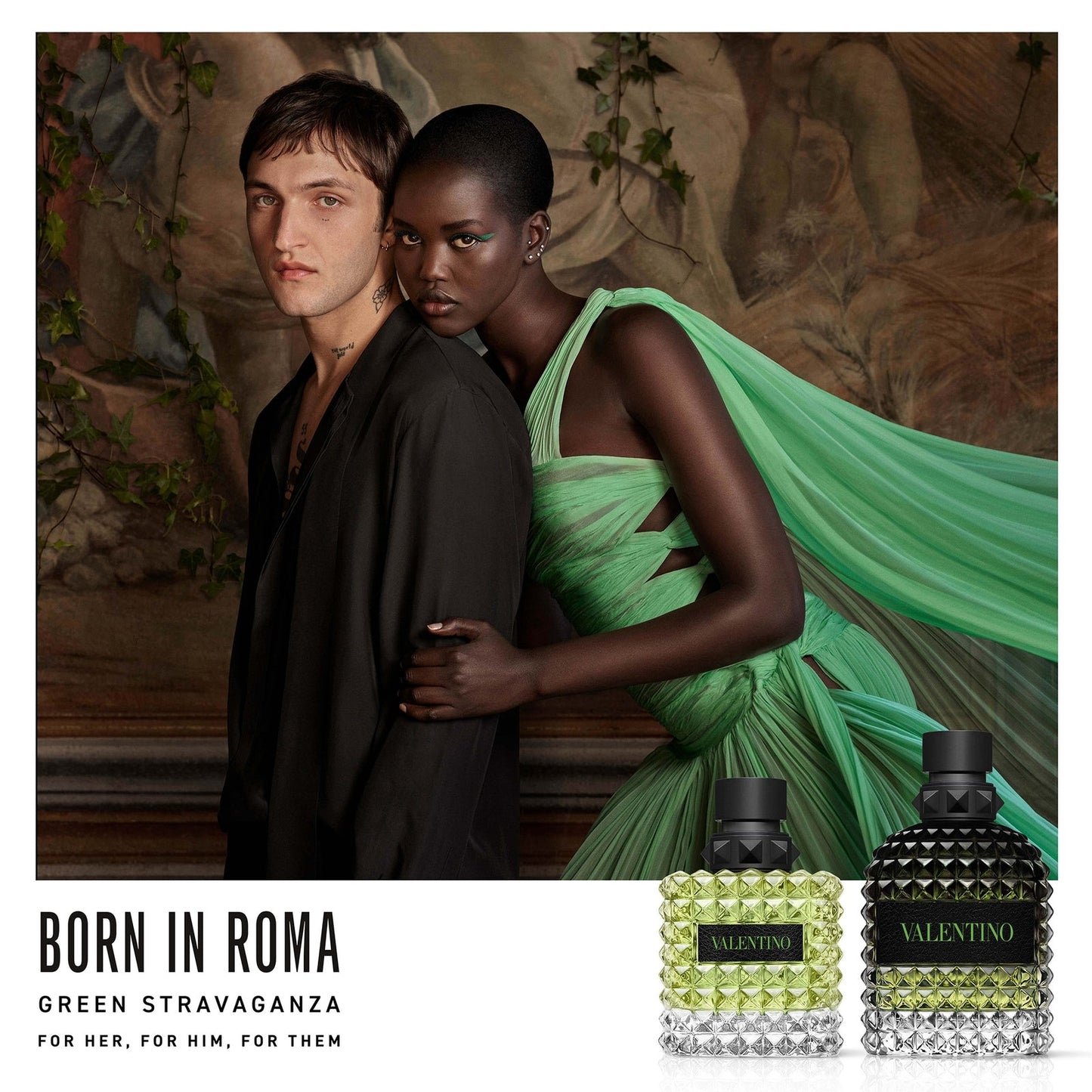 Valentino Born In Roma Donna Green Stravaganza