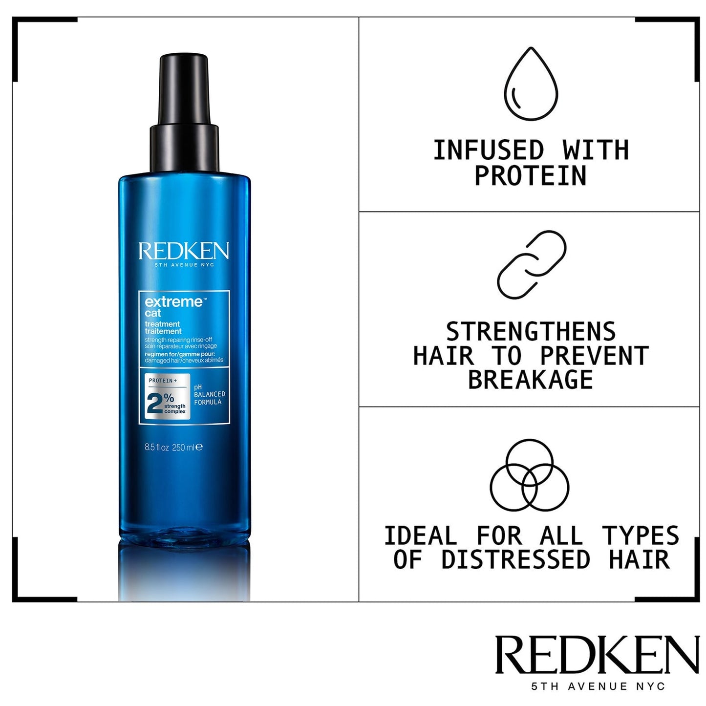 Redken Extreme Cat Eiwitreconstruerende Afspoelbare Haarbehandelingsspray 250 ml