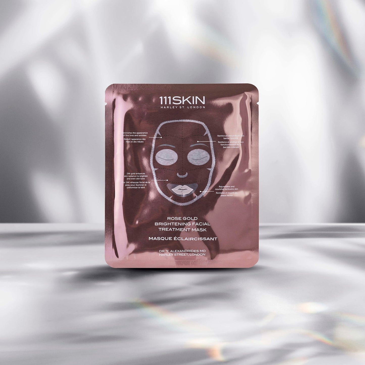 111Skin Rose Gold Brightening Facial Treatment Mask Box