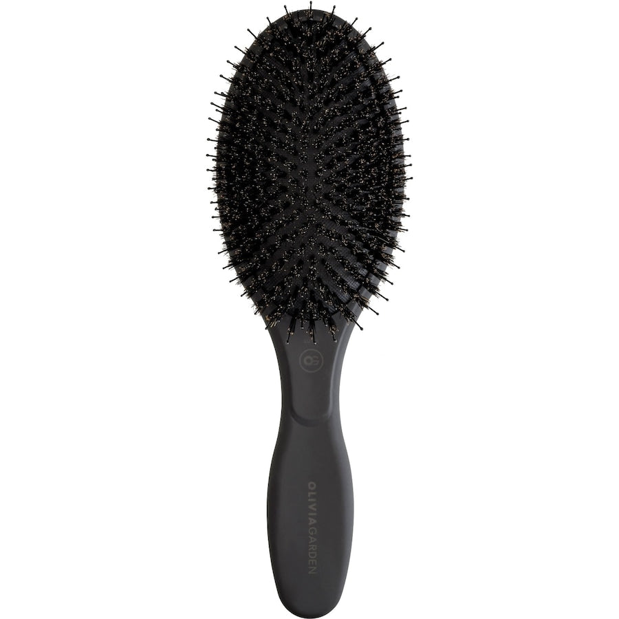 Expert Care Oval Boar & Nylon Bristles Black