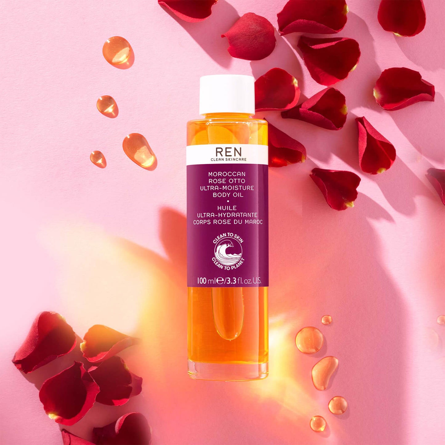 REN Clean Skincare Moroccan Rose Otto Ultra-Moisture Body Oil 100ml