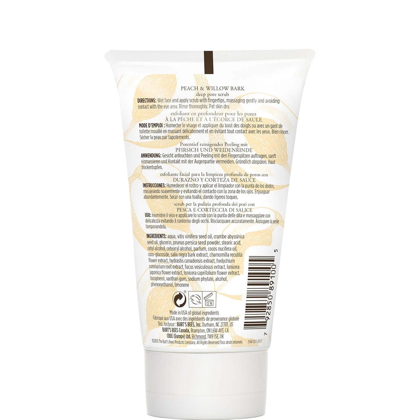Burt's Bees Peach & Willowbark Deep Pore Scrub