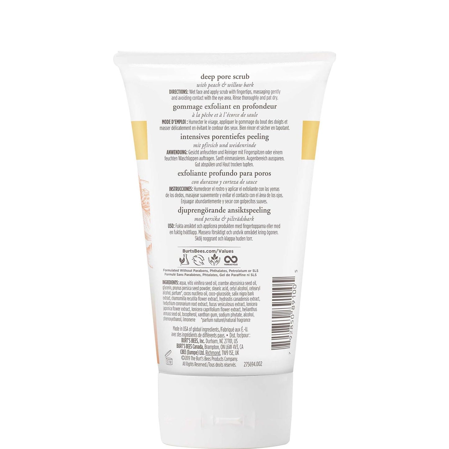 Burt's Bees Peach & Willowbark Deep Pore Scrub