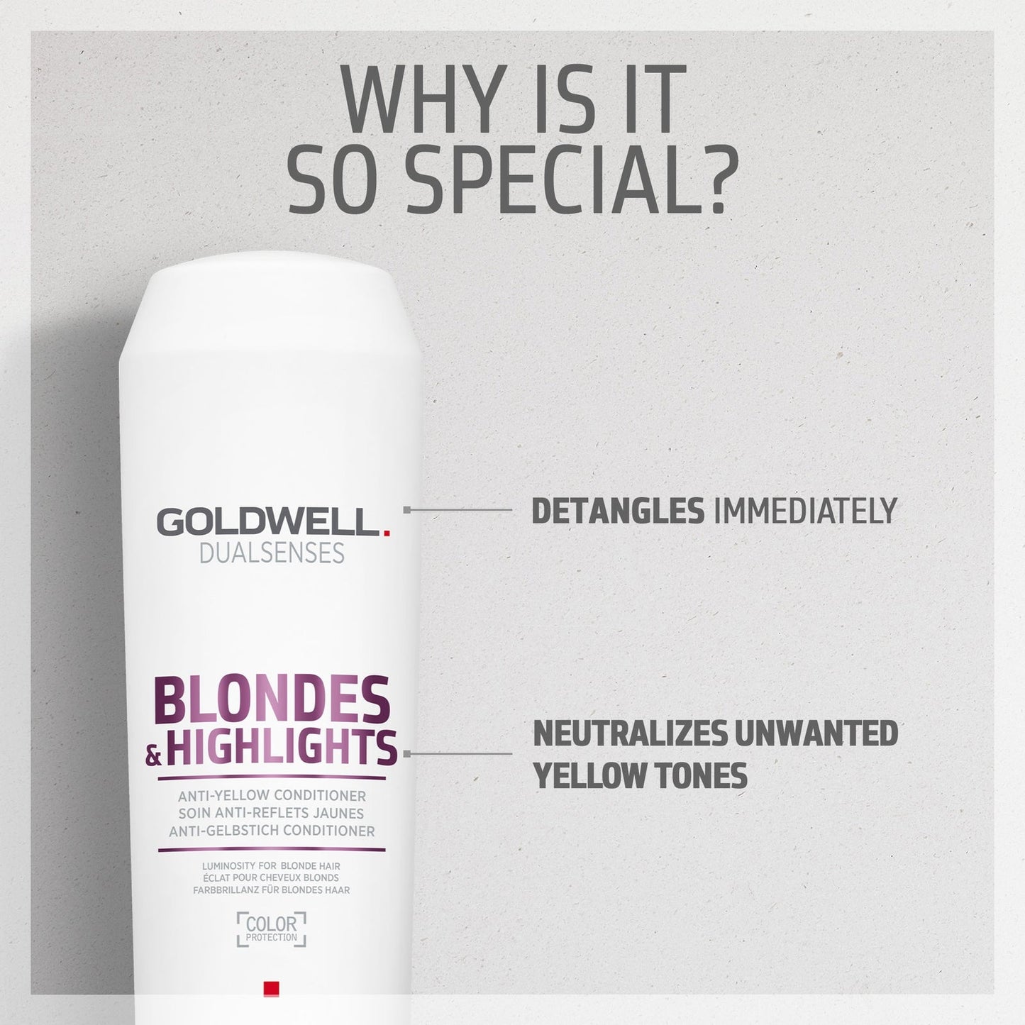 Goldwell Dualsenses Blonde And Highlights Anti-Yellow Conditioner, For Luminosity & Neutralising Unwanted Yellow Tones 200ml