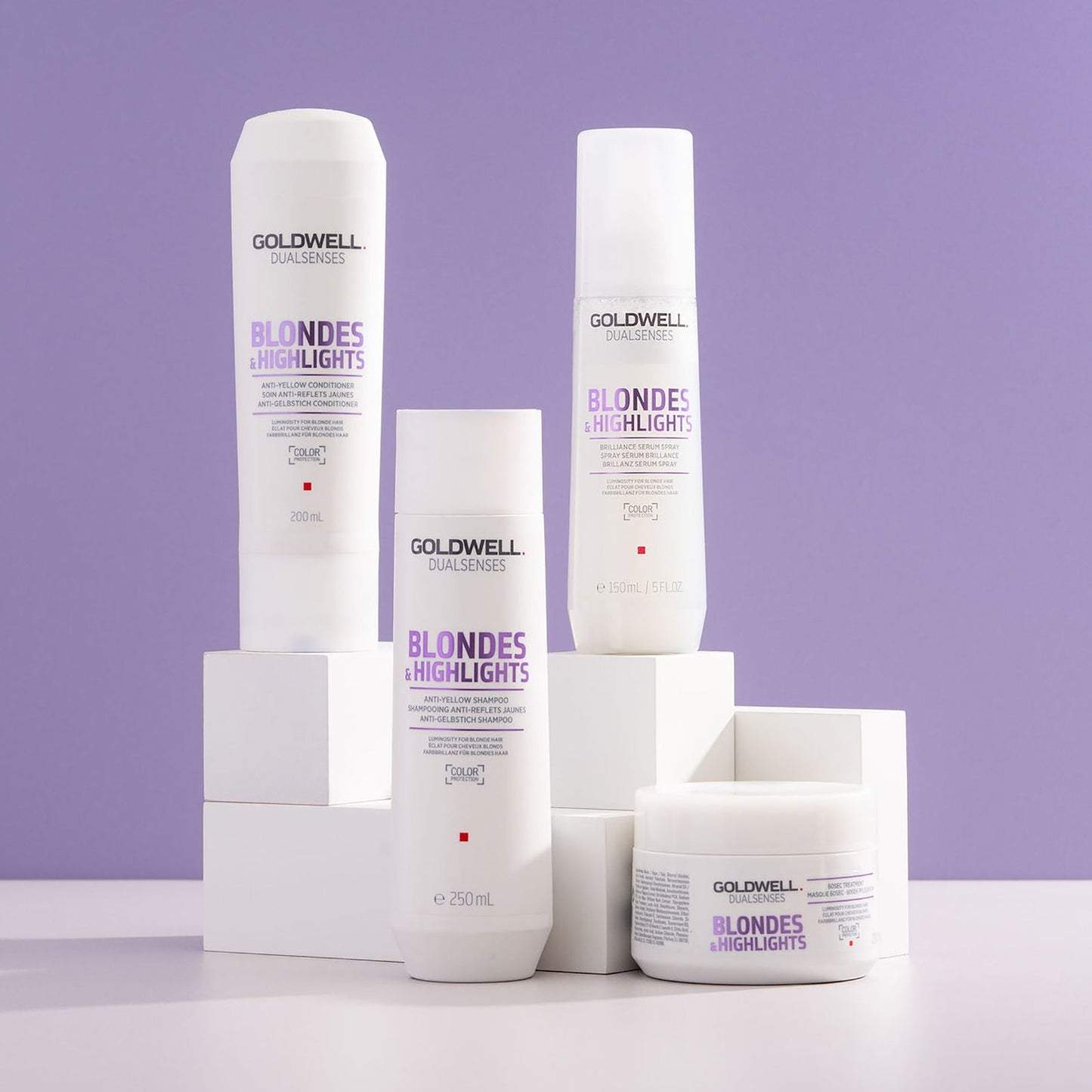 Goldwell Dualsenses Blonde And Highlights Anti-Yellow 60Sec Treatment Mask, For Neutralising Unwanted Yellow Tones 200ml