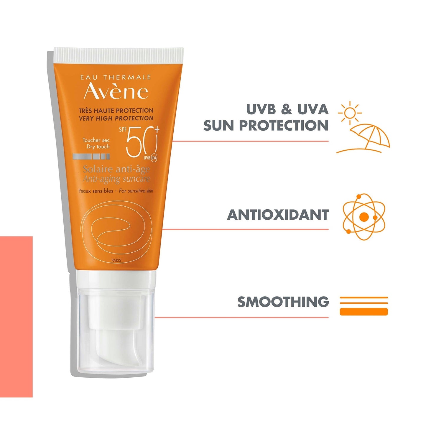 Avène Very High Protection Anti-Ageing SPF 50+ Sun Cream for Sensitive Skin 50ml