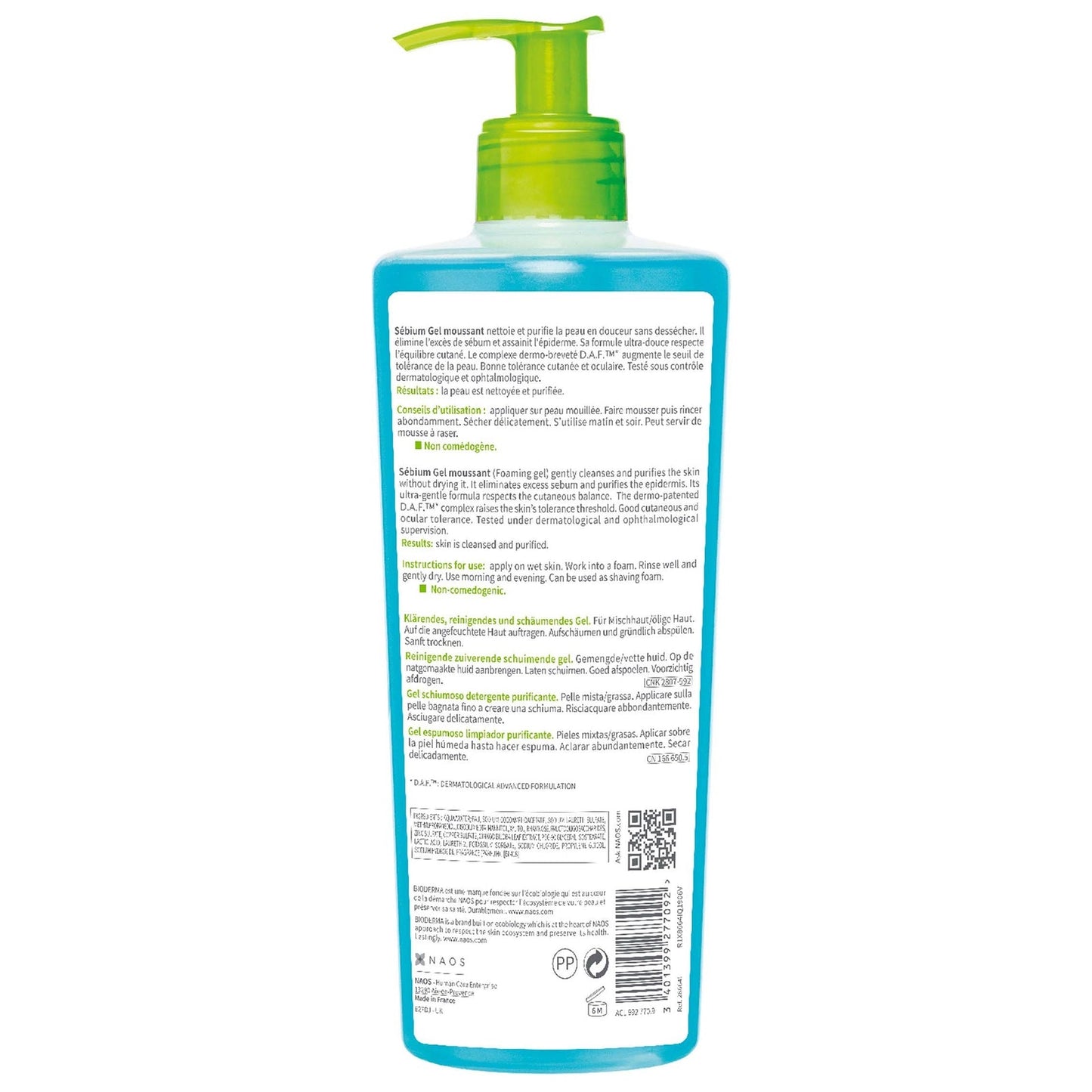 Bioderma Sébium Purifying Foaming Gel Oily to Blemish-Prone Skin 500ml