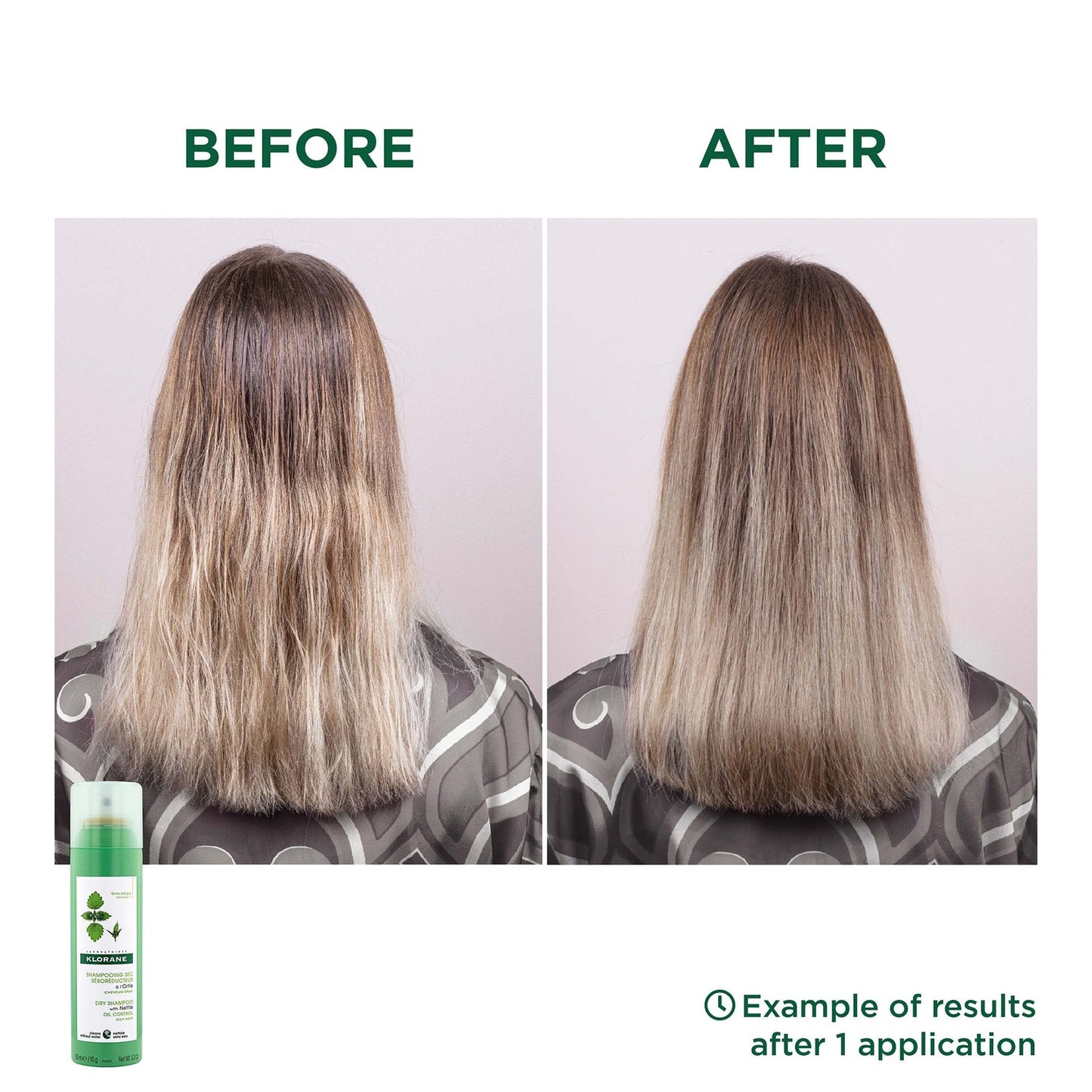 KLORANE Oil-control Dry Shampoo with Nettle for Oily Hair 150ml