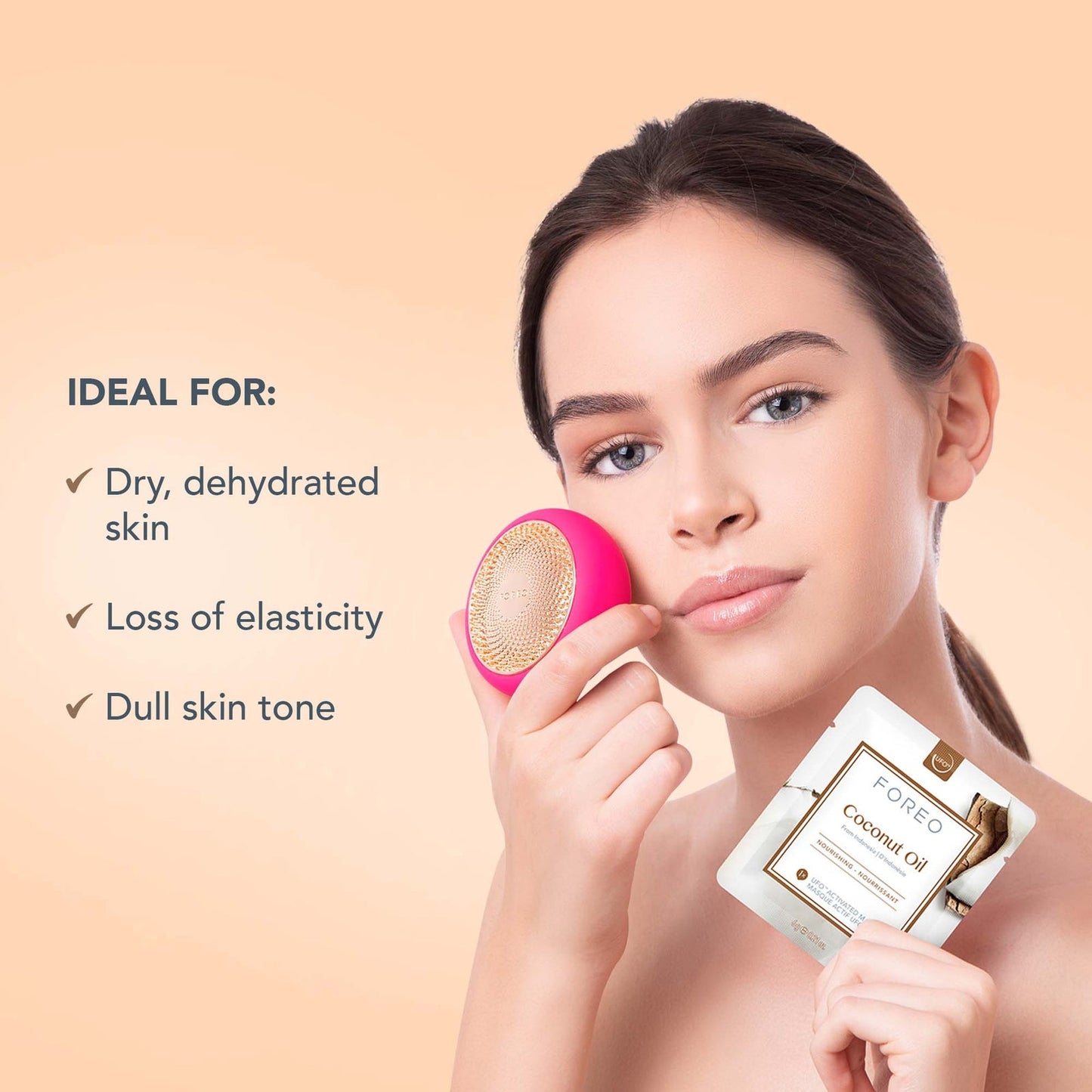 FOREO Coconut Oil UFO/UFO Mini Nourishing Face Mask for Dry Skin (6 Pack)