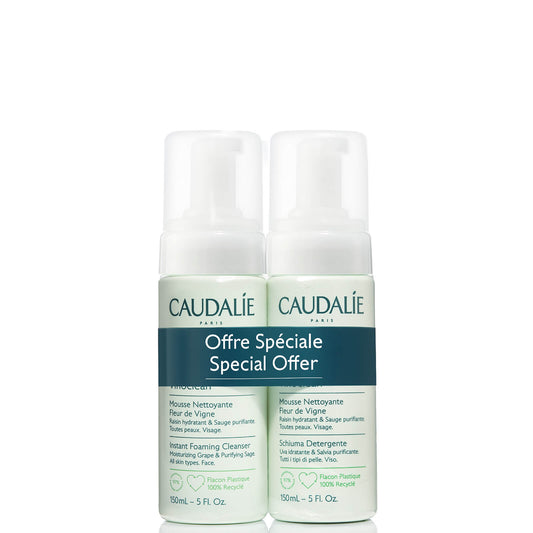 Caudalie Vinoclean Instant Foaming Cleanser Duo (Worth £30.00)