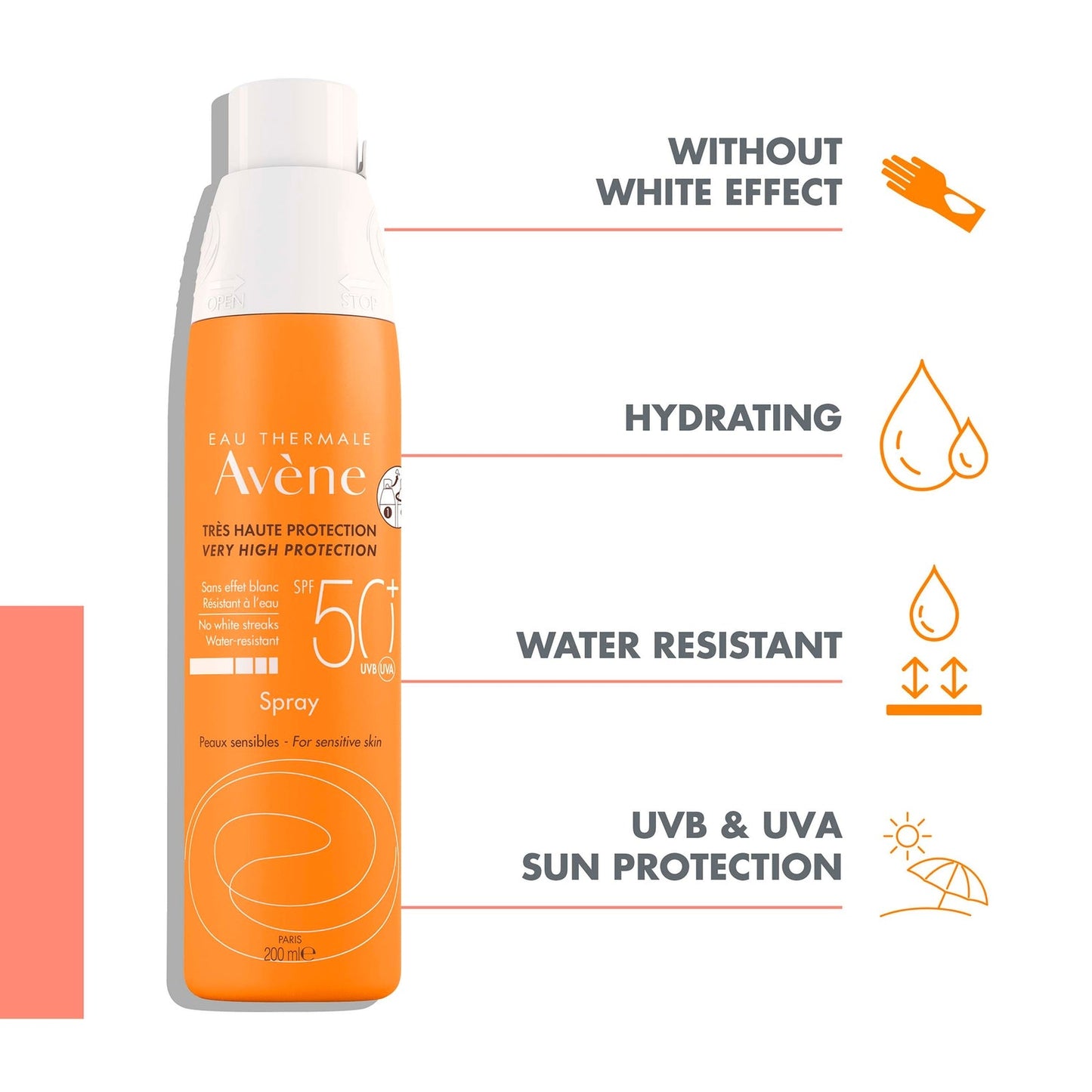 Avène Very High Protection Spray Sun Cream SPF50+ 200ml