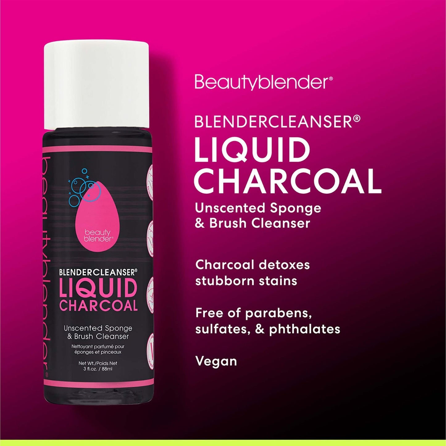 The original beautyblender Blendercleanser Liquid Charcoal