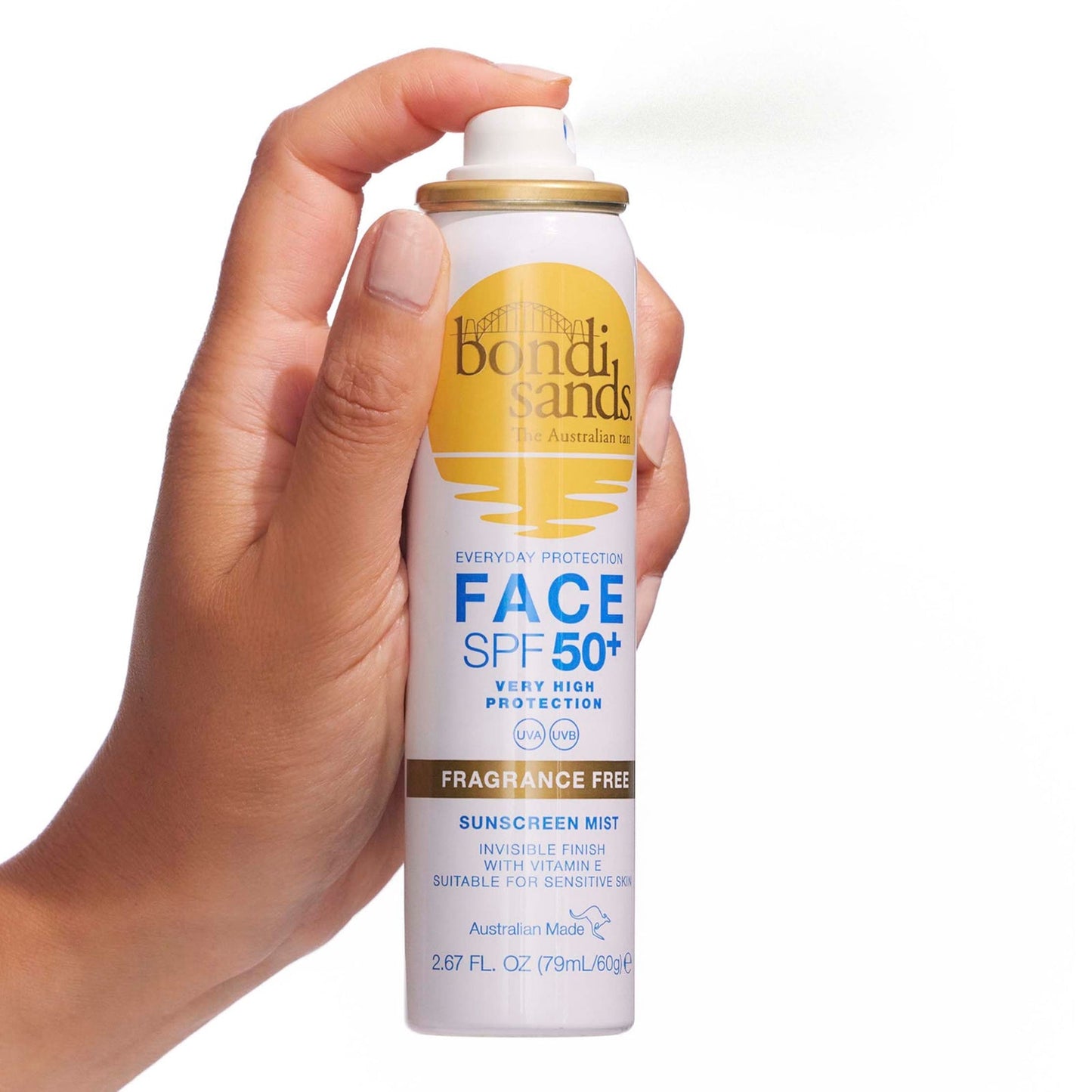 Bondi Sands Suncreen Face Mist SPF50+ Fragrance Free