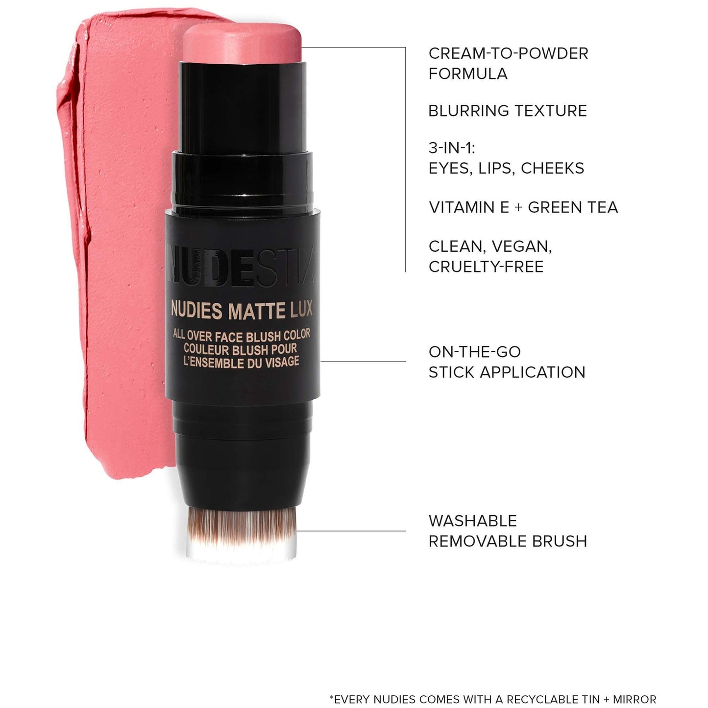 Nudestix Matte Lux All Over Face Blush