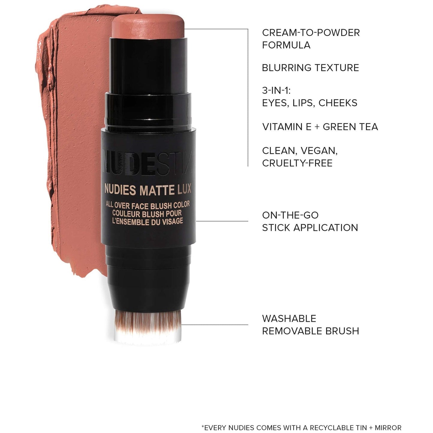 Nudestix Matte Lux All Over Face Blush