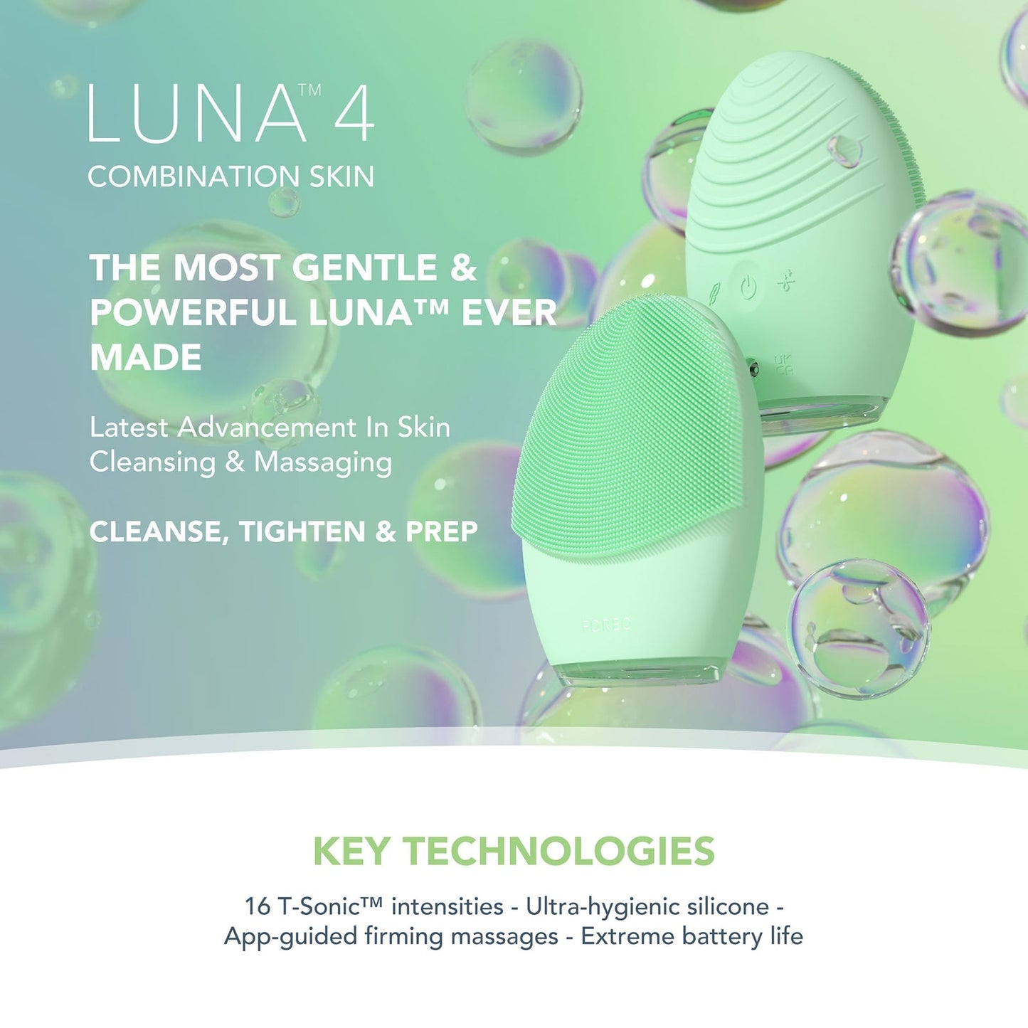 FOREO LUNA™ 4 Gezichtsreiniger en massager voor gecombineerde huid