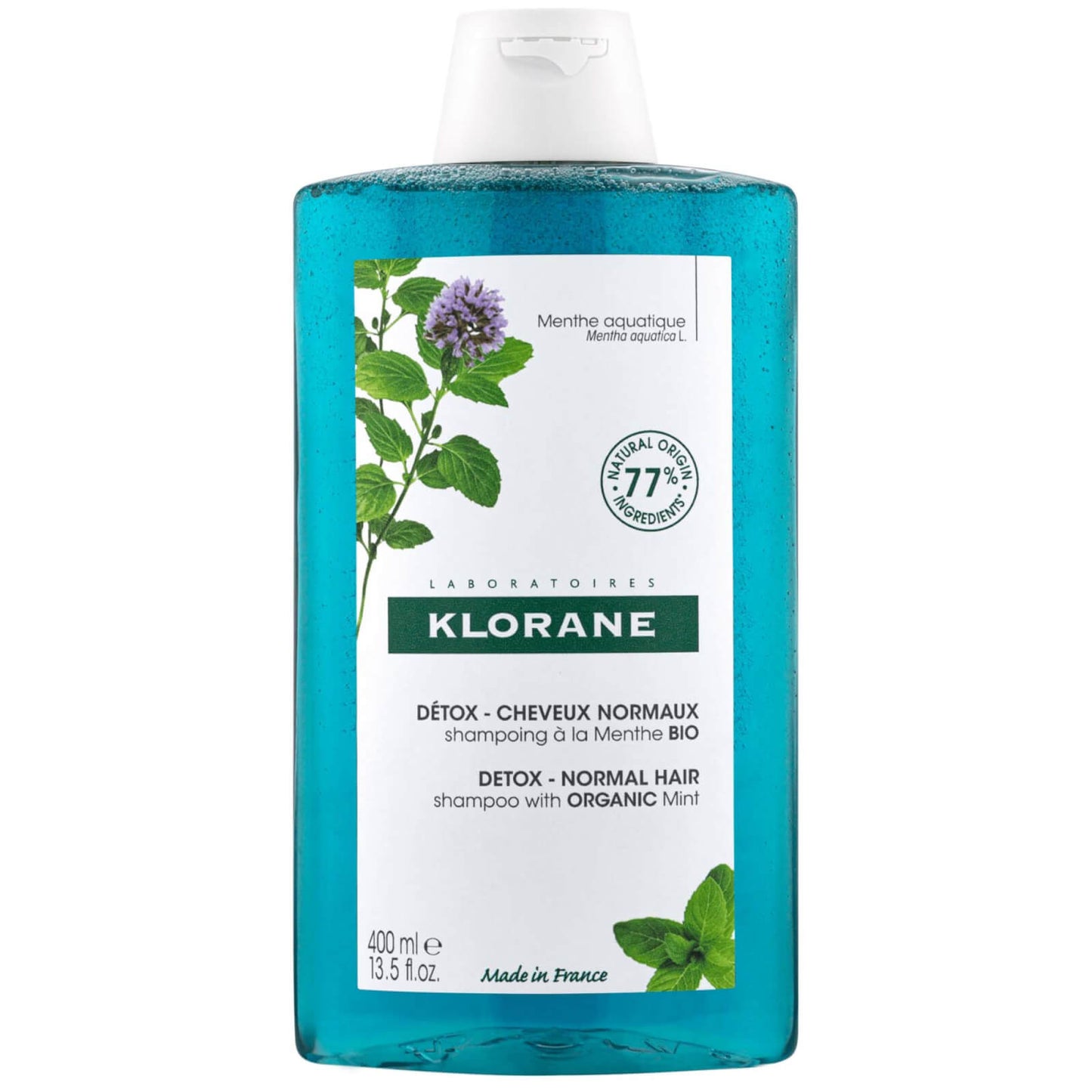 KLORANE Detox Shampoo with Organic Aquatic Mint for Pollution-Exposed Hair 400ml