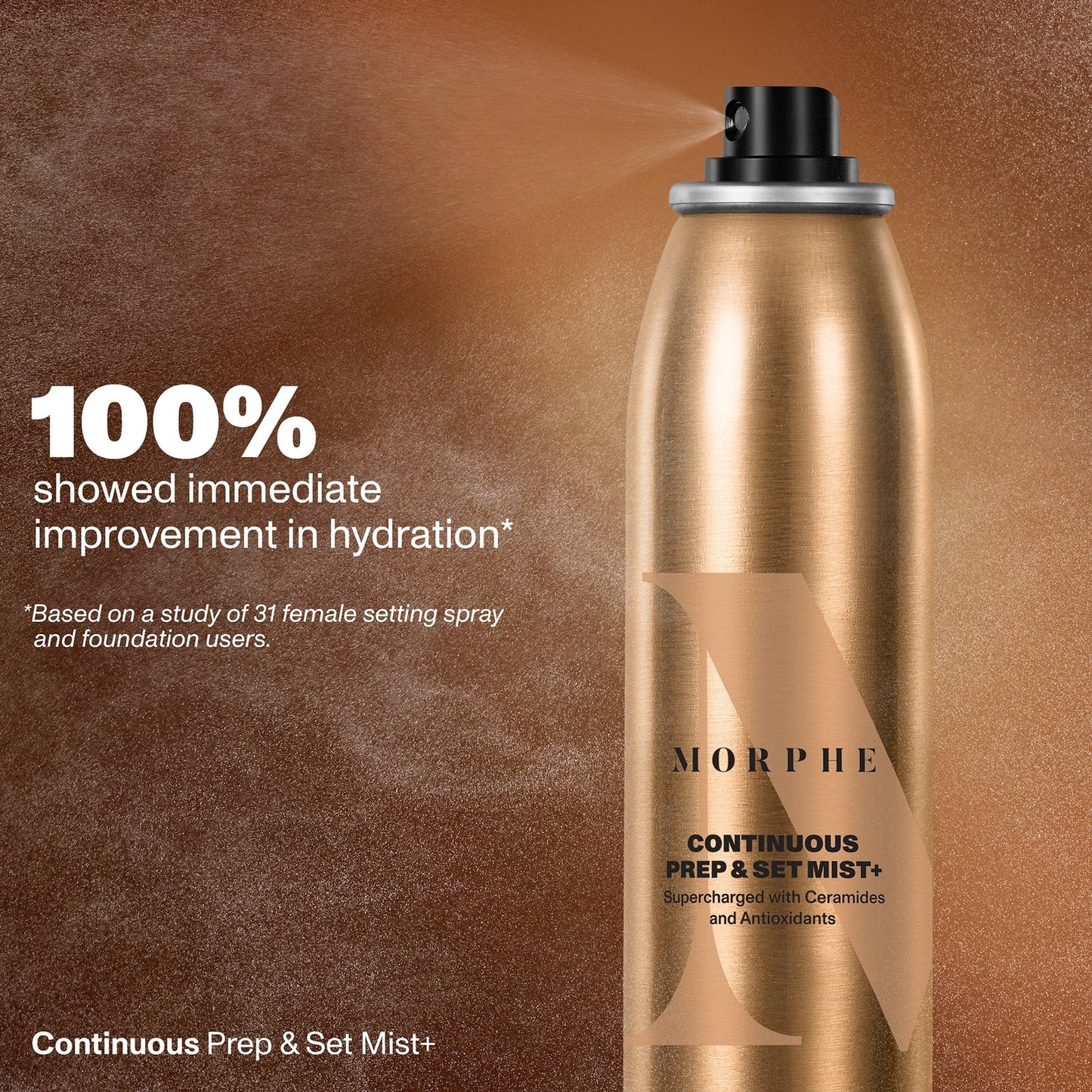 Morphe Continuous Prep & Set Mist+Supercharged with Ceramides and Antioxidants