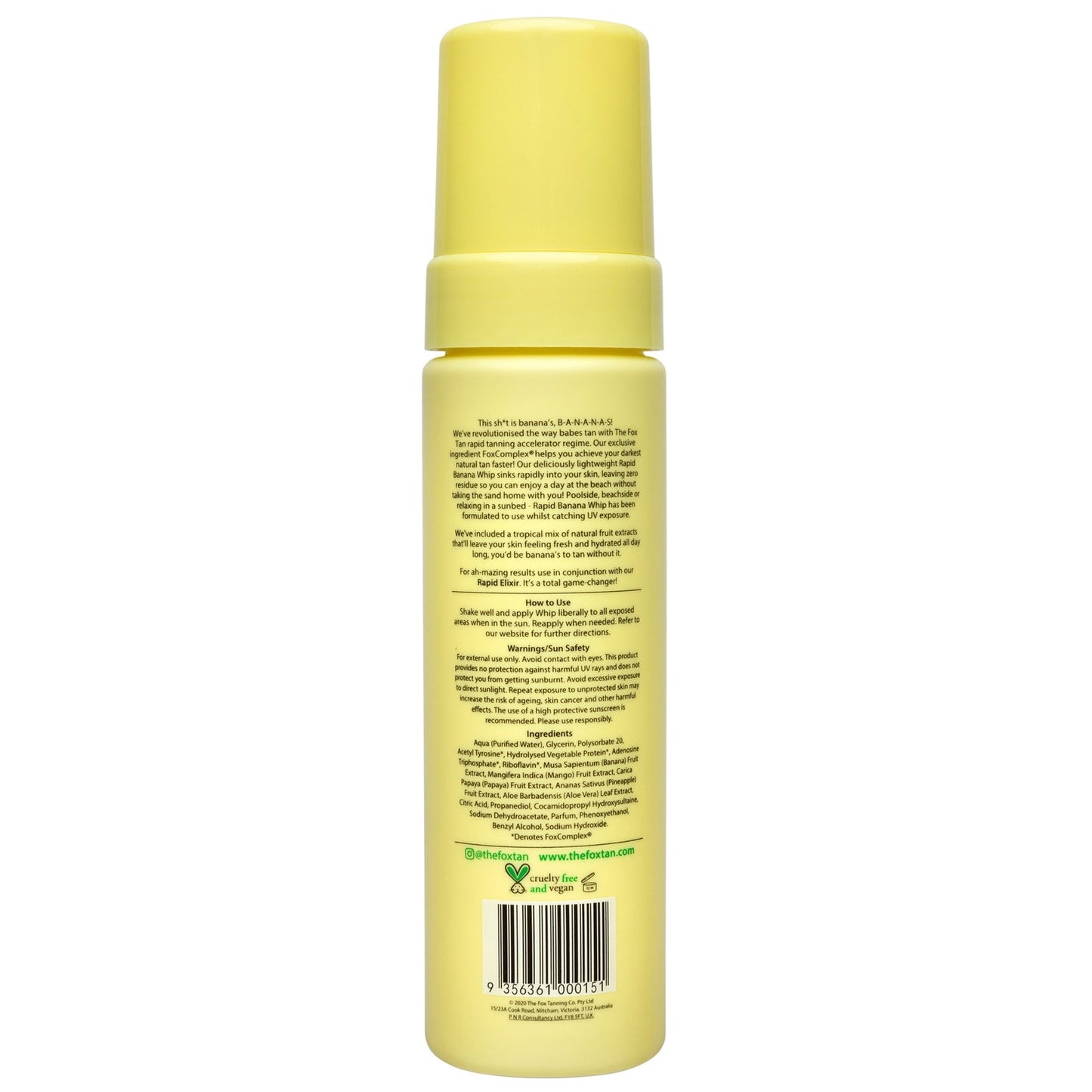 THE FOX TAN Snelle bananenzweep