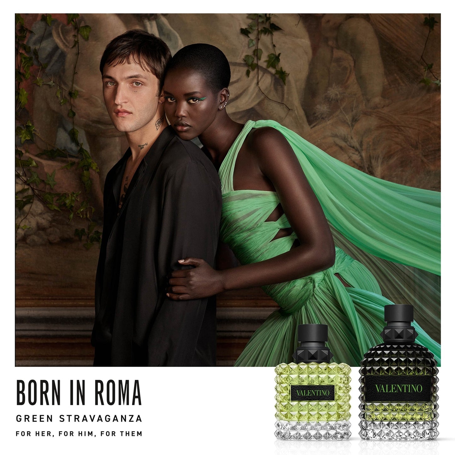 Valentino Born In Roma Donna Green Stravaganza