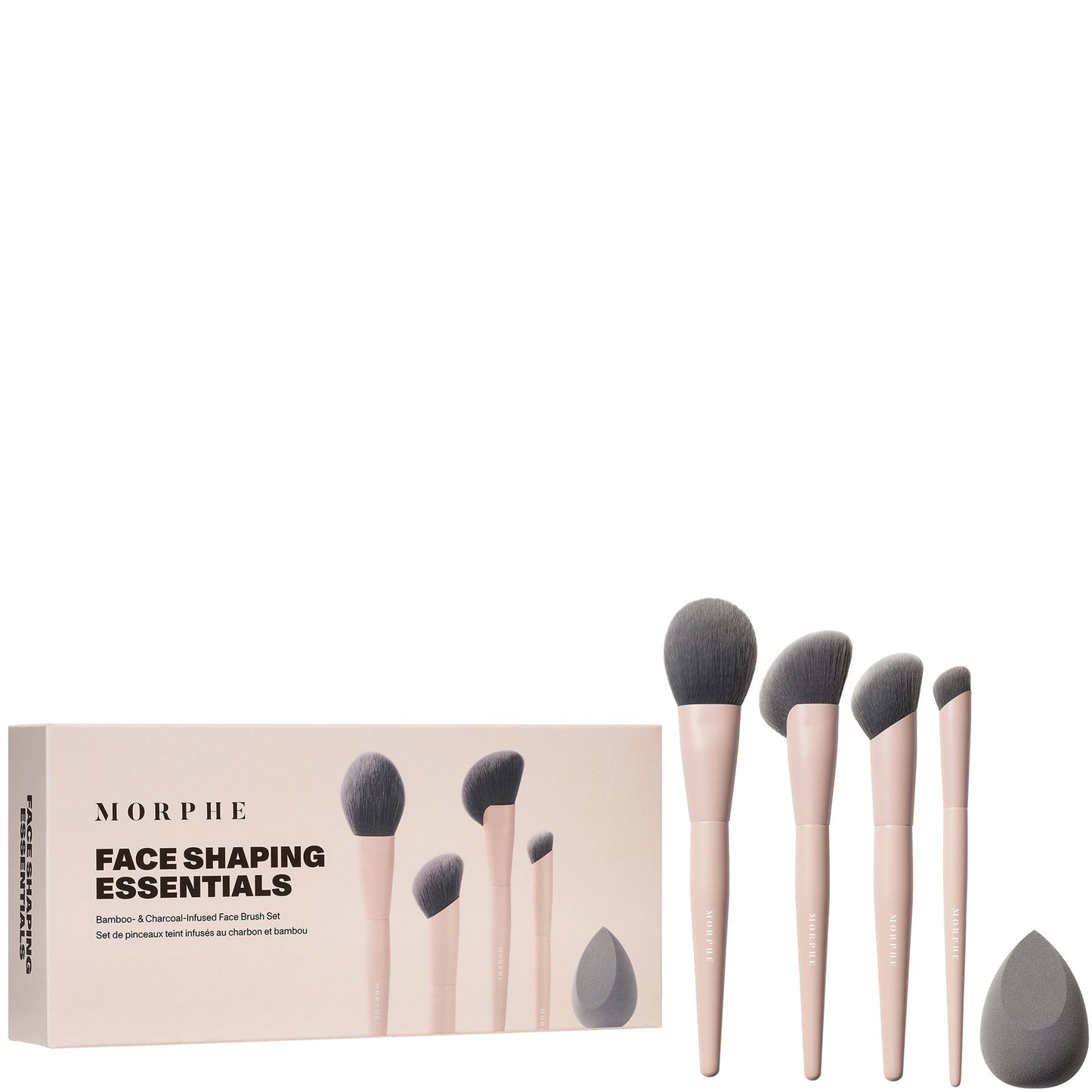 Morphe Shaping Essentials Bamboo & Charcoal Infused Face Brush Set