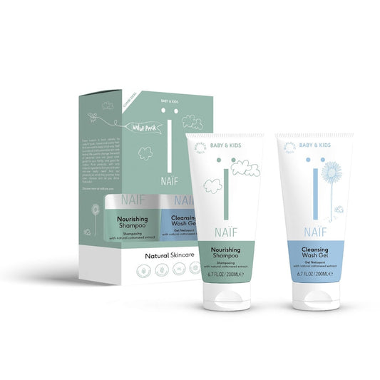 Naif Naïf Voordeelverpakking Shampoo + Wasgel voor Baby & kids