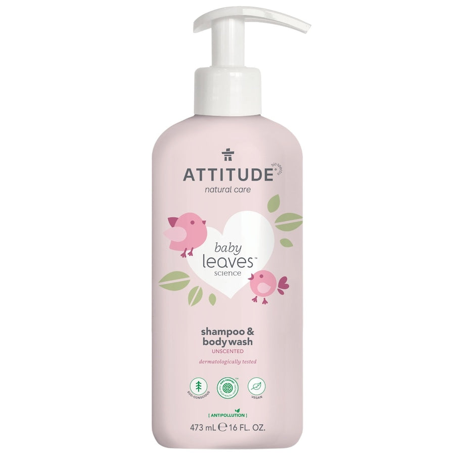 Attitude 2-in-1 Shampoo & Body Wash Parfumvrij