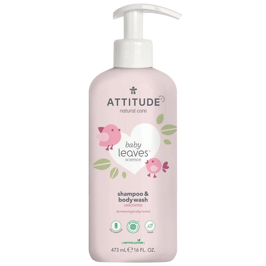 Attitude 2-in-1 Shampoo & Body Wash Parfumvrij