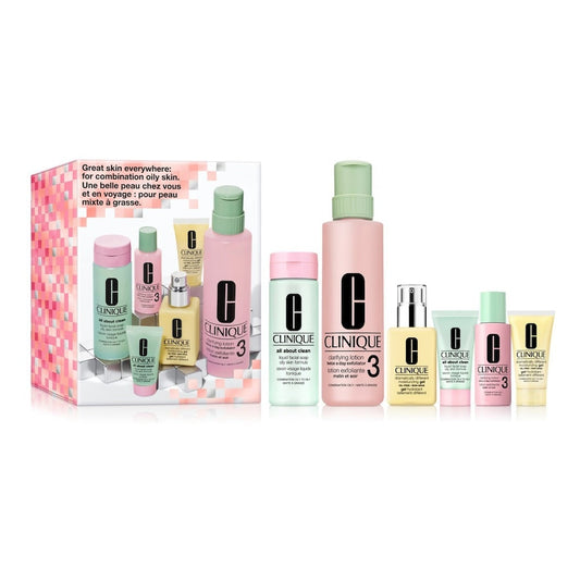 Clinique 3-Phase Systemcare Great Skin Everywhere Skincare Set: Oily Skin Types