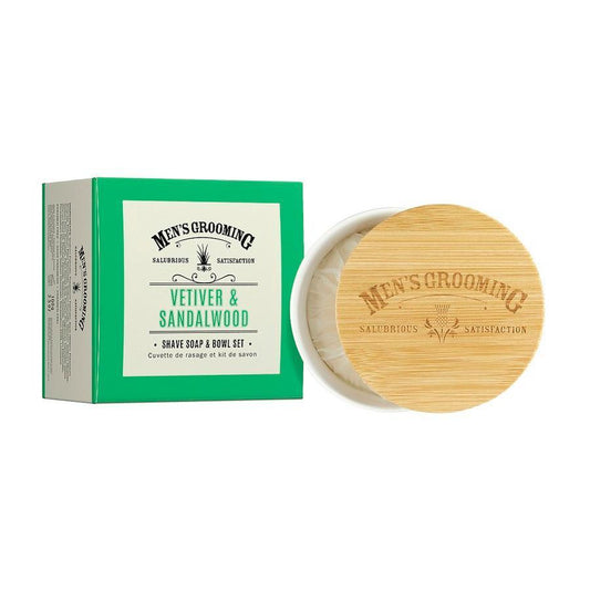 Scottish Fine Soaps Men's Grooming Vetiver & Sandalwood Scheerzeep & Kom