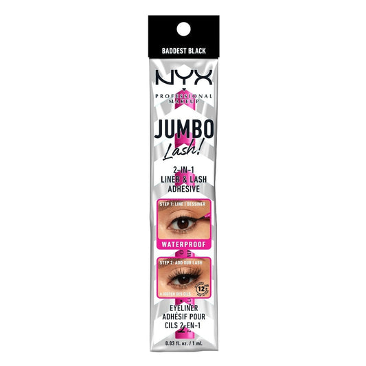 NYX Professional Makeup Jumbo Lash! 2-in-1 Zelfklevende Eyeliner