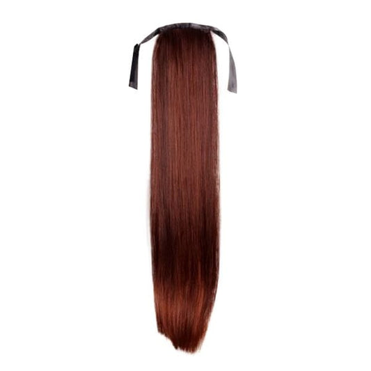Fashiongirl Clip In Ponytail Hair Extension #33 Rood -Brown - Smooth