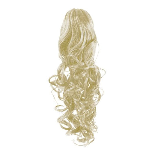 Fashiongirl Clip in paardenstaarthaarverlenging #60 Platinum Blonde - gelokt
