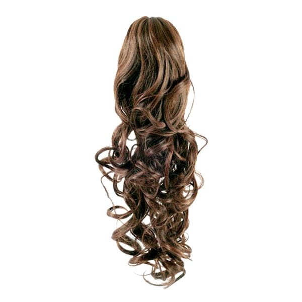 Fashiongirl Clip in paardenstaarthaarverlenging #6 lichtbruin - gelokt