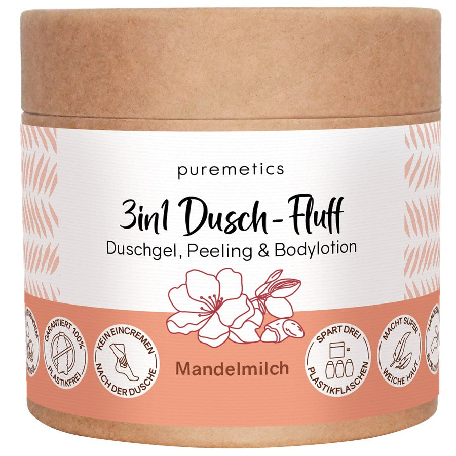 puremetics Suikerpeeling amandelmelk No2 3-in-1 douchegel