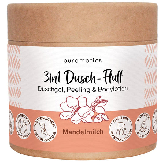 puremetics Suikerpeeling amandelmelk No2 3-in-1 douchegel