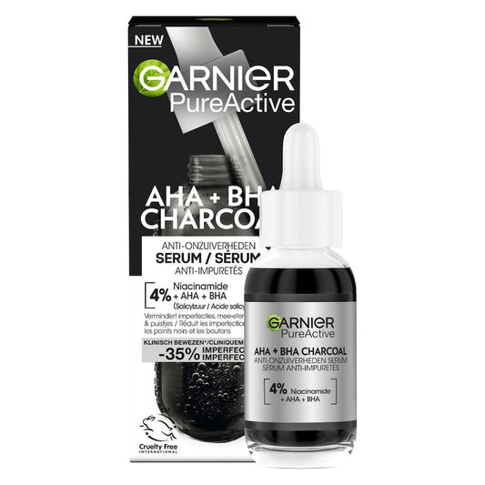 Garnier PureActive AHA + BHA Charcoal Anti-Onzuiverheden Serum